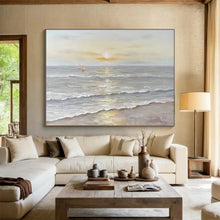 Load image into Gallery viewer, “Serene Seaside Sunset” - Realistic - Inspired Abstract Acrylic, Good for Beach House and Bedroom DLZ249
