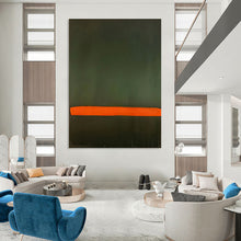 Load image into Gallery viewer, “Green and Orange Color - Block” - Minimalist Abstract Art on Canvas DKH1616
