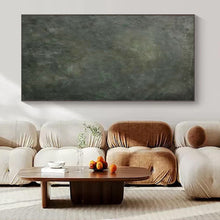 Load image into Gallery viewer, Large - Format Hand - painted Dark Green Textured Acrylic Art for Dramatic Dining Rooms LargeART0143
