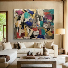 Load image into Gallery viewer, Custom Large Vibrant Color Collage - Ideal for Creative Studio Break Area &amp; Eclectic Home Lounge LargeART0727
