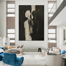 Load image into Gallery viewer, Abstract Painting, Black &amp; White, Figurative Art for Gallery &amp; Office LargeART2171
