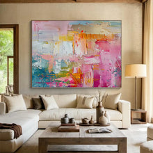 Load image into Gallery viewer, Hand - painted Large - sized Colorful Abstract Composition Acrylic Art for Artistic Studios LargeART0089
