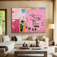 Load image into Gallery viewer, Pink Abstract Expression Large - Scale Hand - painted Abstract Acrylic Art DLZ198
