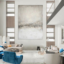 Load image into Gallery viewer, “Concrete Whispers” - Textured Monochrome Art, Great for Office Serenity, Abstract Painting on Canvas DKH1068
