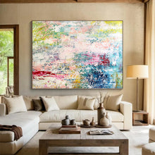 Load image into Gallery viewer, Hand - painted Oversized Pastel - Filled Abstract Dreamscape Acrylic Art for Whimsical Nurseries LargeART0042
