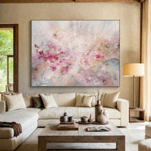 Load image into Gallery viewer, Soft Pink Blossom Burst Abstract Painting on Canvas DKH533
