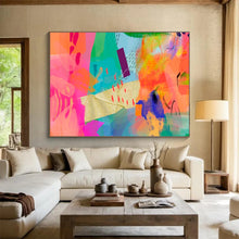 Load image into Gallery viewer, Playful Collage - Style Abstract Painting for Artsy Boutique &amp; Creative Co - working Space DKH199
