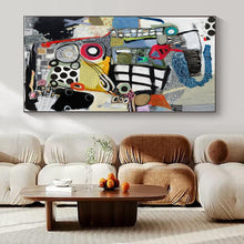 Load image into Gallery viewer, Colorful Abstract Collage 4 Canvas Painting, Ideal for Modern Playroom &amp; Artistic Retail Space LargeART1172

