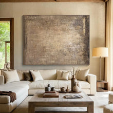 Load image into Gallery viewer, Textured Brown Field Acrylic Art - Perfect for Rustic - chic Café &amp; Earthy - toned Spa LargeART0647
