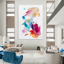 Load image into Gallery viewer, Vibrant Watercolor Abstract Painting, Ideal for Artistic Living Room &amp; Creative Classroom LargeART1818
