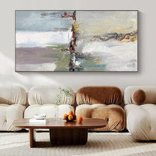 Load image into Gallery viewer, Gray, Blue &amp; Colorful Abstract Urban Painting, Ideal for Modern Apartment Living Room &amp; Artsy Coffee Shop LargeART1460
