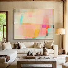 Load image into Gallery viewer, Soft Pastel Abstract - Dreamy Living Room or Bedroom Art LargeART1499
