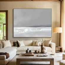Load image into Gallery viewer, Minimalist Gray Abstract Horizon Abstract acrylic painting DLZ137

