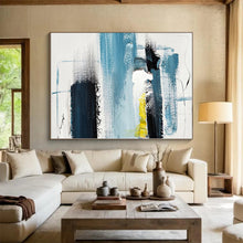 Load image into Gallery viewer, Oversized Cool - Tone Abstract Art for Coastal Bedroom &amp; Contemporary Lounge LargeART0483
