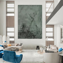Load image into Gallery viewer, “Textured Grey Abstract” - Grey Abstract Art on Canvas DKH1205
