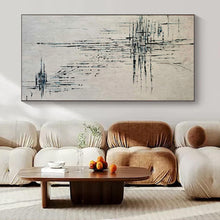 Load image into Gallery viewer, Blue Line Abstract Canvas Painting, Perfect for Minimalist Bedroom &amp; Art - Focused Hallway LargeART1315
