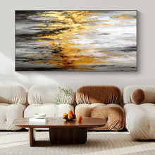 Load image into Gallery viewer, Gold - Gray Urban Abstraction Art for Sophisticated Penthouse &amp; Art - Centric Office LargeART0923
