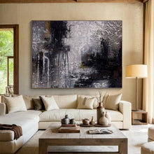 Load image into Gallery viewer, Monochromatic Abstract Cityscape Painting - Great for Industrial Office &amp; Art Gallery Hallway DKH009
