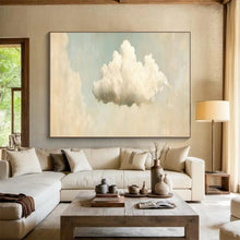 Load image into Gallery viewer, Hand - painted Single Fluffy Cloud Acrylic Art for Whimsical Nursery Ceilings LargeART1698
