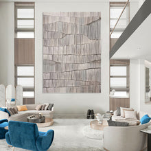 Load image into Gallery viewer, “Gray Textured Ridges” Abstract Painting on Canvas, Modern Gallery Decor DKH1034
