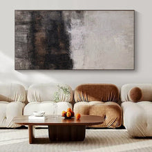 Load image into Gallery viewer, Grey - Black Deep Abstract Acrylic Art, Ideal for Art Studio &amp; Fireplace Sides LargeART0983
