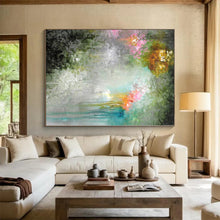 Load image into Gallery viewer, Hand - painted Substantial Dreamy Floral Abstract Acrylic Art for Whimsical Nurseries LargeART0073
