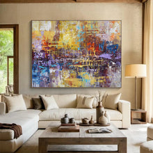 Load image into Gallery viewer, Vibrant Color - Block Abstract Painting for Creative Office &amp; Eclectic Living Room DKH154
