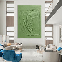 Load image into Gallery viewer, Monochromatic Green Textured Art, Ideal for Modern Minimalist Home &amp; Artistic Studio LargeART2281
