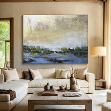 Load image into Gallery viewer, Serene Landscape Abstract Painting for Lakeside Cabin &amp; Nature - Inspired Bedroom DKH195
