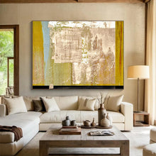 Load image into Gallery viewer, Earth - Toned Abstract Geometric Painting On Canvas DKH393
