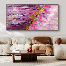 Load image into Gallery viewer, Pink and Purple Abstract Cascade Canvas Painting, Great for Romantic Bedroom &amp; Whimsical Boutique LargeART1237

