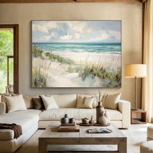 Load image into Gallery viewer, Coastal Abstract Painting with Soft Tones for Beach House Living Room &amp; Relaxing Spa DKH171
