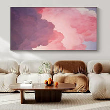 Load image into Gallery viewer, Pink &amp; Purple Cloud Abstract Painting, Perfect for Dreamy Nursery &amp; Relaxing Reading Nook LargeART1438
