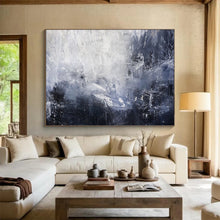 Load image into Gallery viewer, Hand - painted Gray Abstract Landscape Acrylic Art for Modern Gallery - Style Hallway Decor LargeART1671
