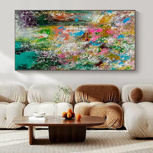 Load image into Gallery viewer, Colorful Floral Explosion Abstract Canvas Painting, Suited for Bright Kitchen &amp; Art - Filled Café LargeART1226
