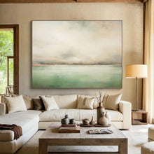 Load image into Gallery viewer, Soft Green - Blue Abstract Seascape for Minimalist Bathroom &amp; Relaxing Yoga Room DKH159
