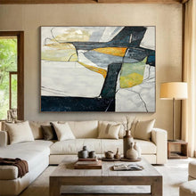 Load image into Gallery viewer, Geometric Abstract in Neutral and Colorful Tones Abstract acrylic painting DLZ038
