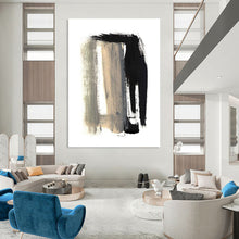 Load image into Gallery viewer, “Black &amp; Gray Strokes” - Bold black and gray brushstrokes on white DTP157
