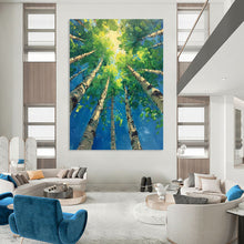 Load image into Gallery viewer, “Green Forest Canopy” - Impressionistic Landscape Art on Canvas DKH1552
