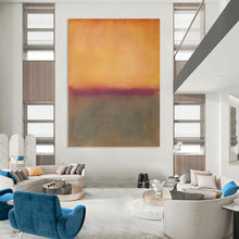 Load image into Gallery viewer, “Orange and Purple Gradient Abstract” - Color - Field Abstract Art on Canvas DKH1602
