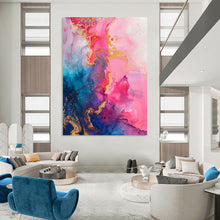 Load image into Gallery viewer, “Liquid Gold &amp; Color Swirl” – Alcohol Ink Painting with Fluid Patterns DTP286
