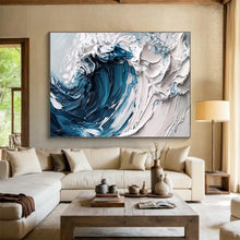 Load image into Gallery viewer, Ocean Wave “Crested Power” Painting on Canvas, Dynamic Seaside Art DKH873
