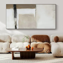 Load image into Gallery viewer, White, Black &amp; Gold Minimalist Abstract, Ideal for Modern Home Office &amp; Sleek Dining Room LargeART1477
