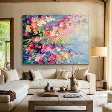 Load image into Gallery viewer, Colorful Flower Field Abstract Art - Ideal for Garden - themed Living Room &amp; Romantic Wedding Venue LargeART0694
