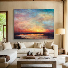 Load image into Gallery viewer, Colorful Sunset Landscape Painting on Canvas - “Vibrant Evening Skies” DKH776
