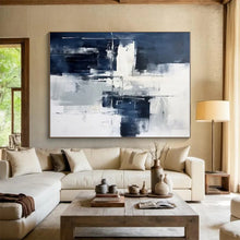 Load image into Gallery viewer, Blue - Gray Abstraction for Coastal Home &amp; Serene Office LargeART0840
