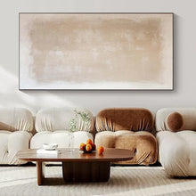 Load image into Gallery viewer, Hand - painted Large - scale Beige Textured Abstract Acrylic Art for Neutral - Toned Bedrooms LargeART0133
