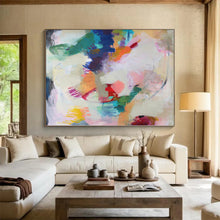 Load image into Gallery viewer, Hand - painted Large - scale Colorful Abstract Fusion Acrylic Art for Artistic Living Rooms LargeART0094
