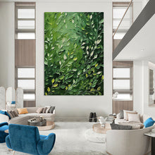Load image into Gallery viewer, Lush Green Leafy Abstract Art, Ideal for Nature - Themed Living Room &amp; Botanical Studio LargeART2284
