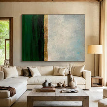 Load image into Gallery viewer, Gold - Lined Sea and Sky Acrylic Art - Ideal for Coastal - inspired Bedroom &amp; Elegant Dining Room LargeART0644
